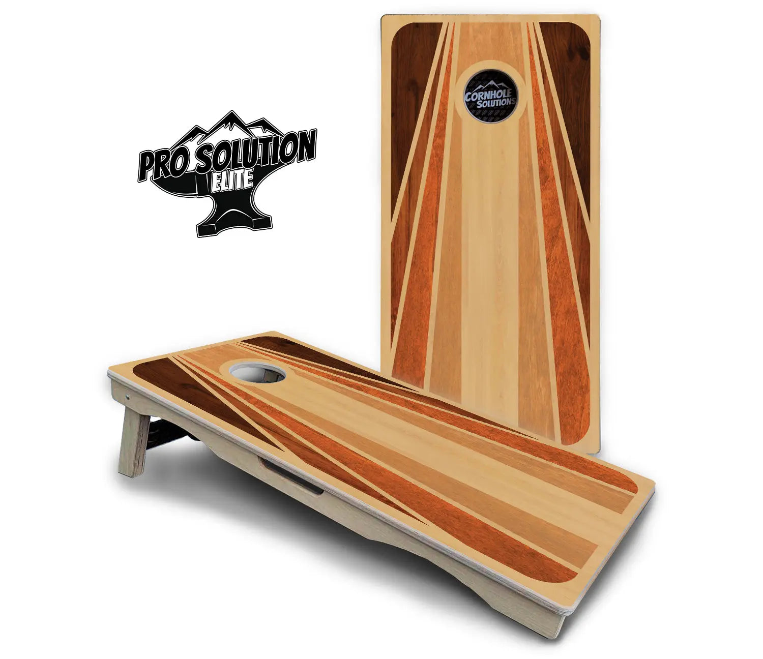 Retro Wood Cornhole Boards - Pro Solution Elite Series by Cornhole Solutions, custom cornhole board detail photo 2