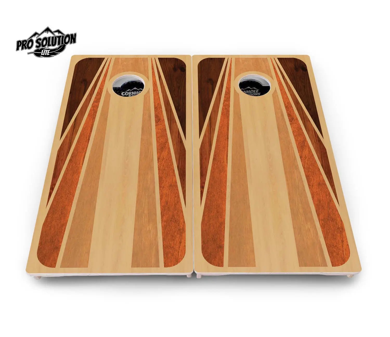 Retro Wood Cornhole Boards - Pro Solution Lite Series by Cornhole Solutions, custom cornhole board detail photo 4