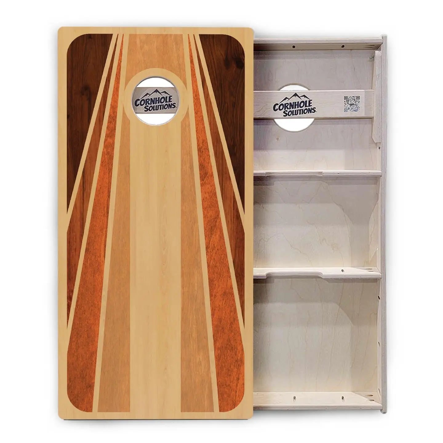 Retro Wood Cornhole Boards - Professional Tournament Series by Cornhole Solutions, custom cornhole board detail photo 4