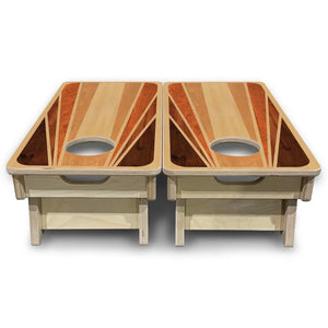 Retro Wood - Mini or Vacation Size Cornhole Boards by Cornhole Solutions, custom cornhole board detail photo 4
