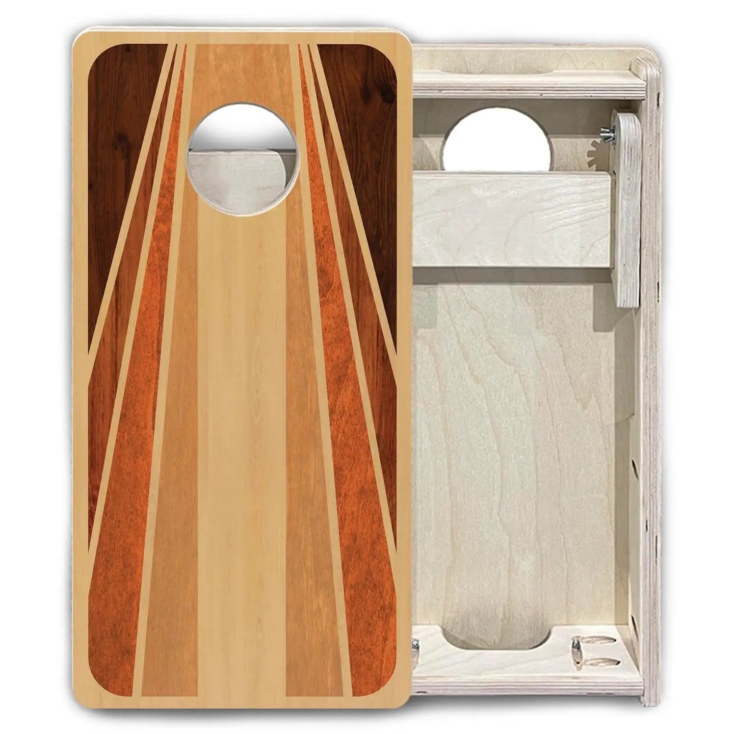 Retro Wood - Mini or Vacation Size Cornhole Boards by Cornhole Solutions, custom cornhole board detail photo 6