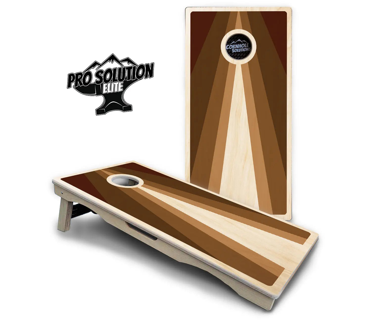 Retro Wood Triangle Cornhole Boards - Pro Solution Elite Series by Cornhole Solutions, custom cornhole board detail photo 2