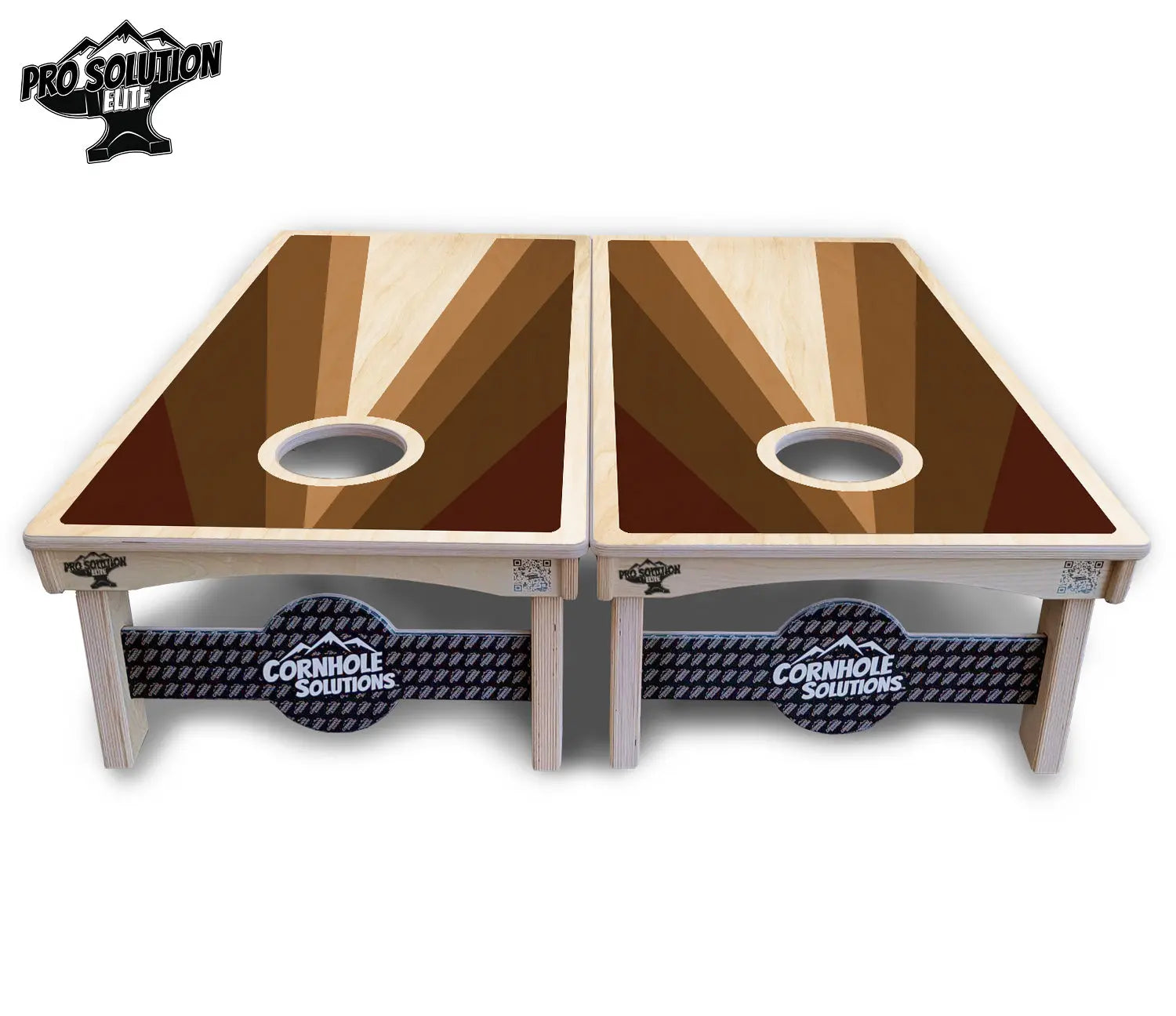 Retro Wood Triangle Cornhole Boards - Pro Solution Elite Series by Cornhole Solutions, custom cornhole board detail photo 3