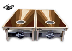 Retro Wood Triangle Cornhole Boards - Pro Solution Lite Series by Cornhole Solutions, custom cornhole board detail photo 2