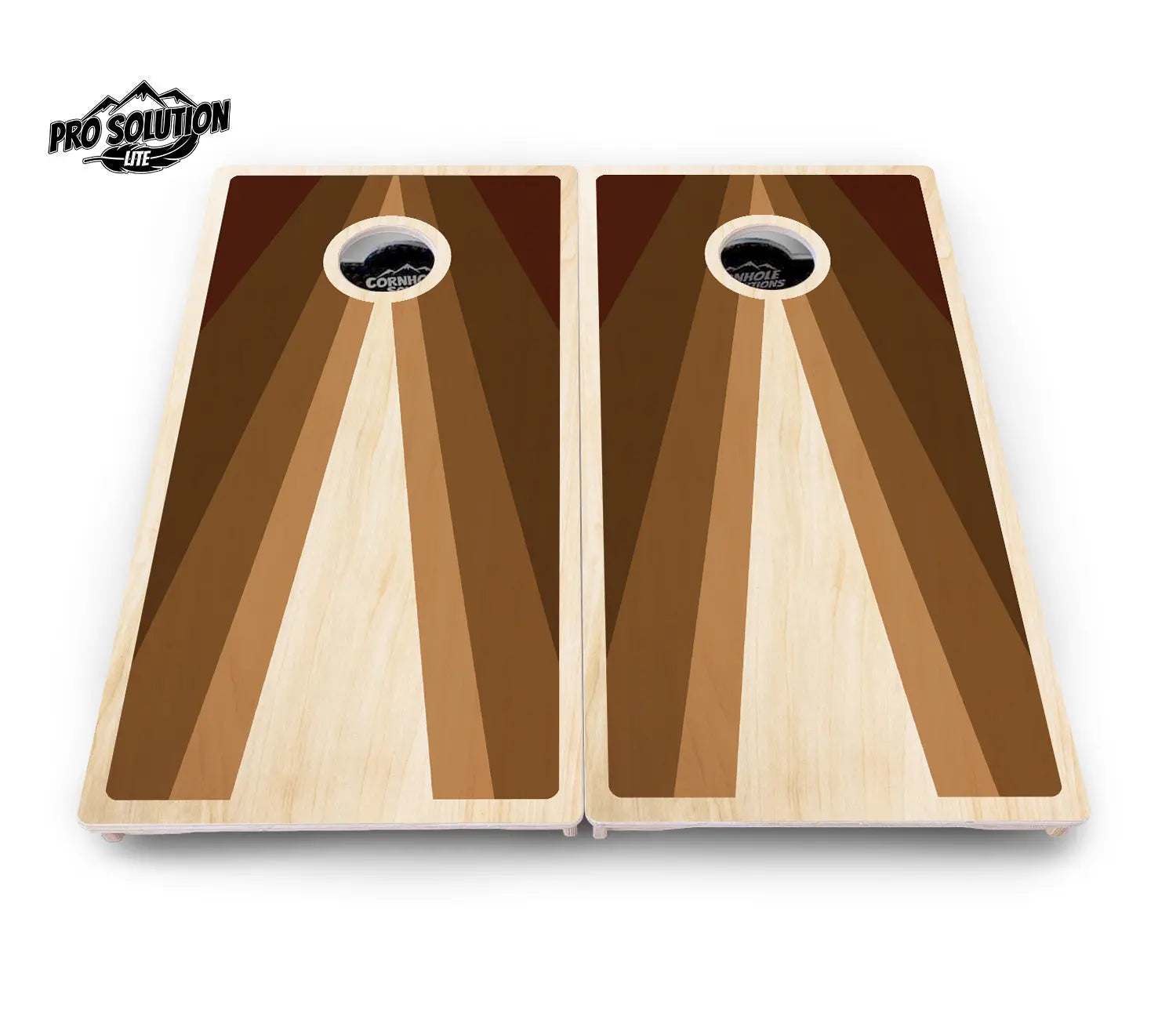 Retro Wood Triangle Cornhole Boards - Pro Solution Lite Series by Cornhole Solutions, custom cornhole board detail photo 3