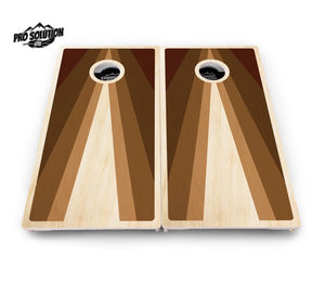 Retro Wood Triangle Cornhole Boards - Pro Solution Lite Series by Cornhole Solutions, custom cornhole board detail photo 3