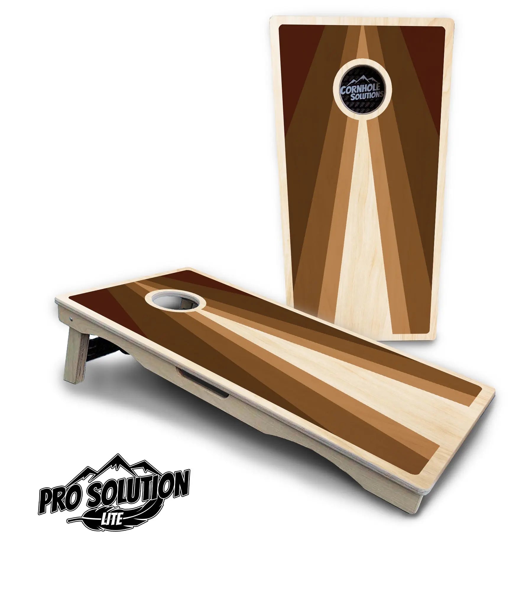 Retro Wood Triangle Cornhole Boards - Pro Solution Lite Series by Cornhole Solutions, custom cornhole board detail photo 5
