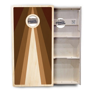 Retro Wood Triangle Cornhole Boards - Professional Tournament Series by Cornhole Solutions, custom cornhole board detail photo 3