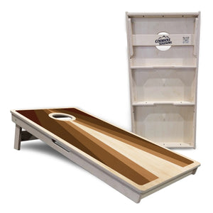 Retro Wood Triangle Cornhole Boards - Professional Tournament Series by Cornhole Solutions, custom cornhole board detail photo 5
