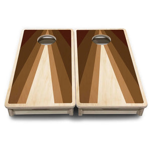 Retro Wood Triangle - Mini or Vacation Size Cornhole Boards by Cornhole Solutions, custom cornhole board detail photo 2