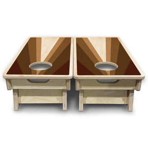 Retro Wood Triangle - Mini or Vacation Size Cornhole Boards by Cornhole Solutions, custom cornhole board detail photo 4