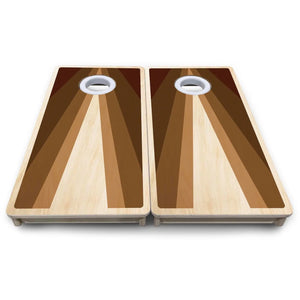 Retro Wood Triangle - Mini or Vacation Size Cornhole Boards by Cornhole Solutions, custom cornhole board detail photo 8