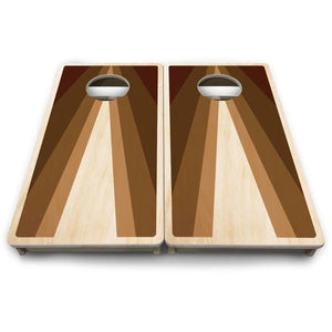Retro Wood Triangle - Mini or Vacation Size Cornhole Boards by Cornhole Solutions, custom cornhole board detail photo 9