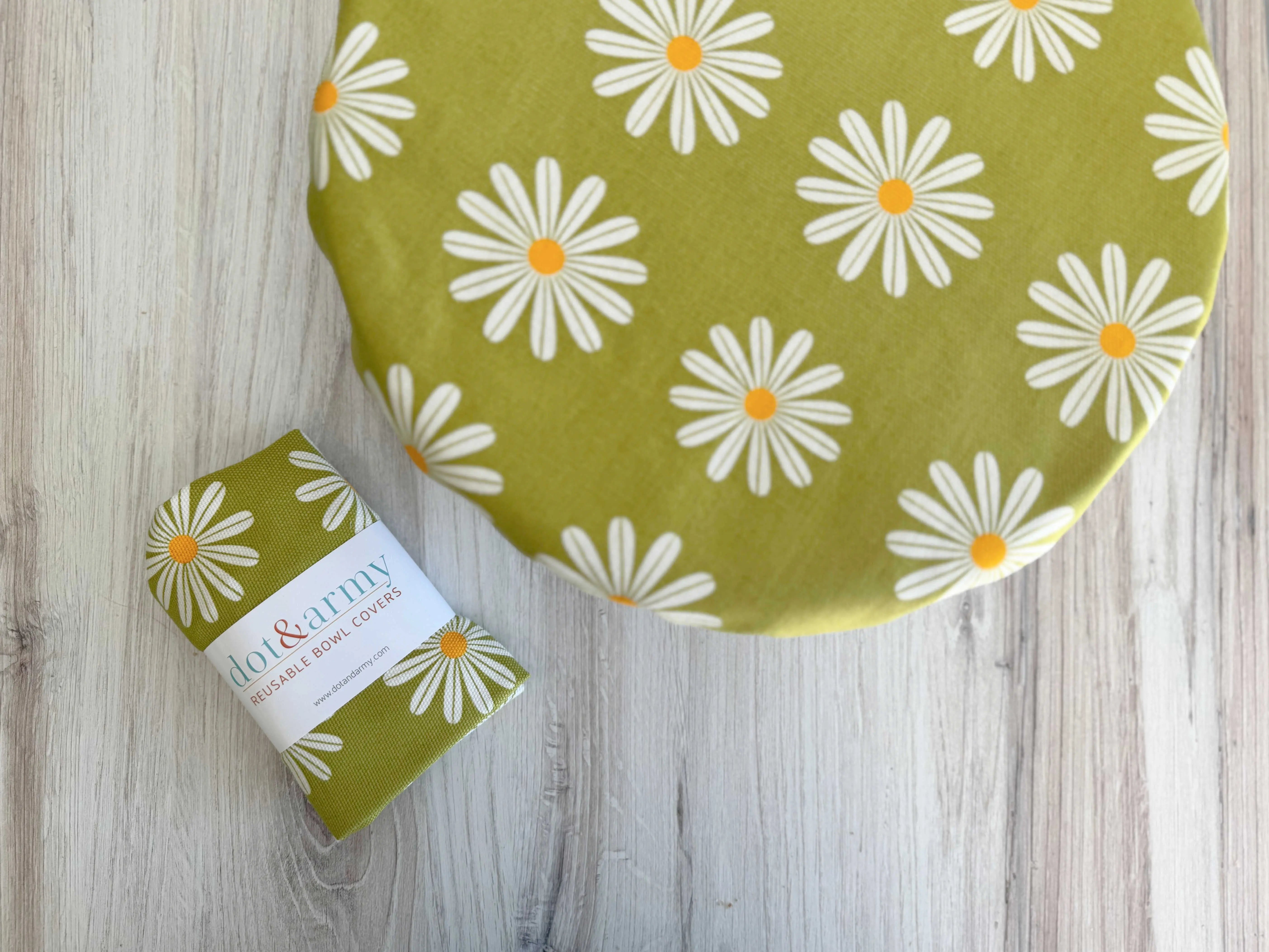 Reusable Bowl Cover- Daisy by Dot and Army, Southern home decor main product photo