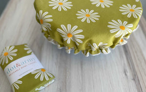 Reusable Bowl Cover- Daisy by Dot and Army, Southern home decor detail photo 2