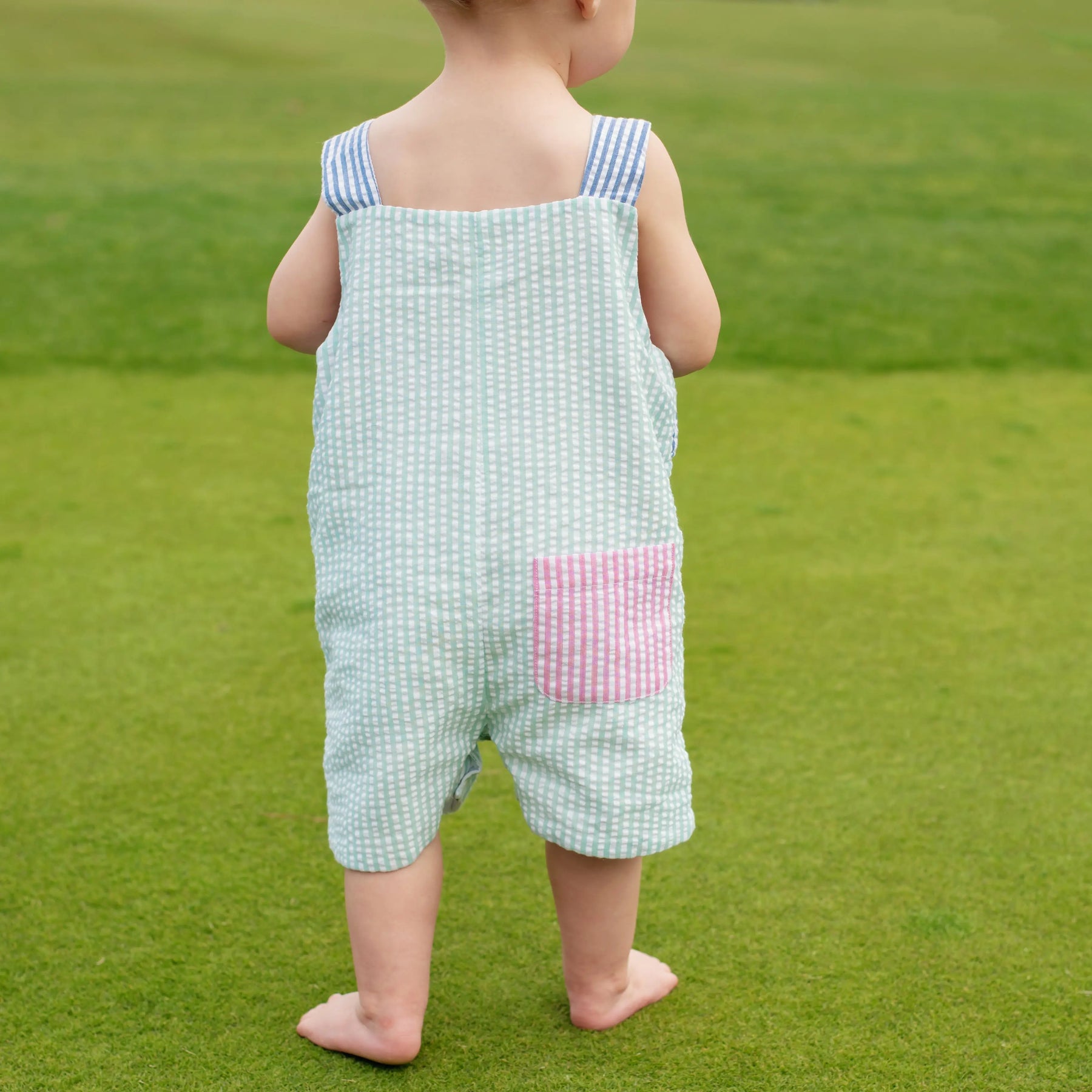 Reversible The Palms Golf Jon Jon by Seven Lantern Lane, children's boutique clothing detail photo 9