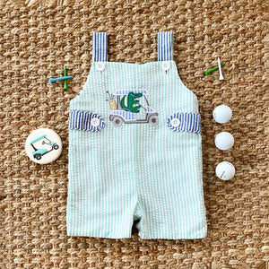 Reversible The Palms Golf Jon Jon by Seven Lantern Lane, children's boutique clothing detail photo 11