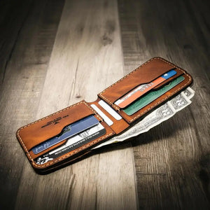 Rio Grande Bifold Wallet by Bull Sheath Leather, handmade leather goods detail photo 15