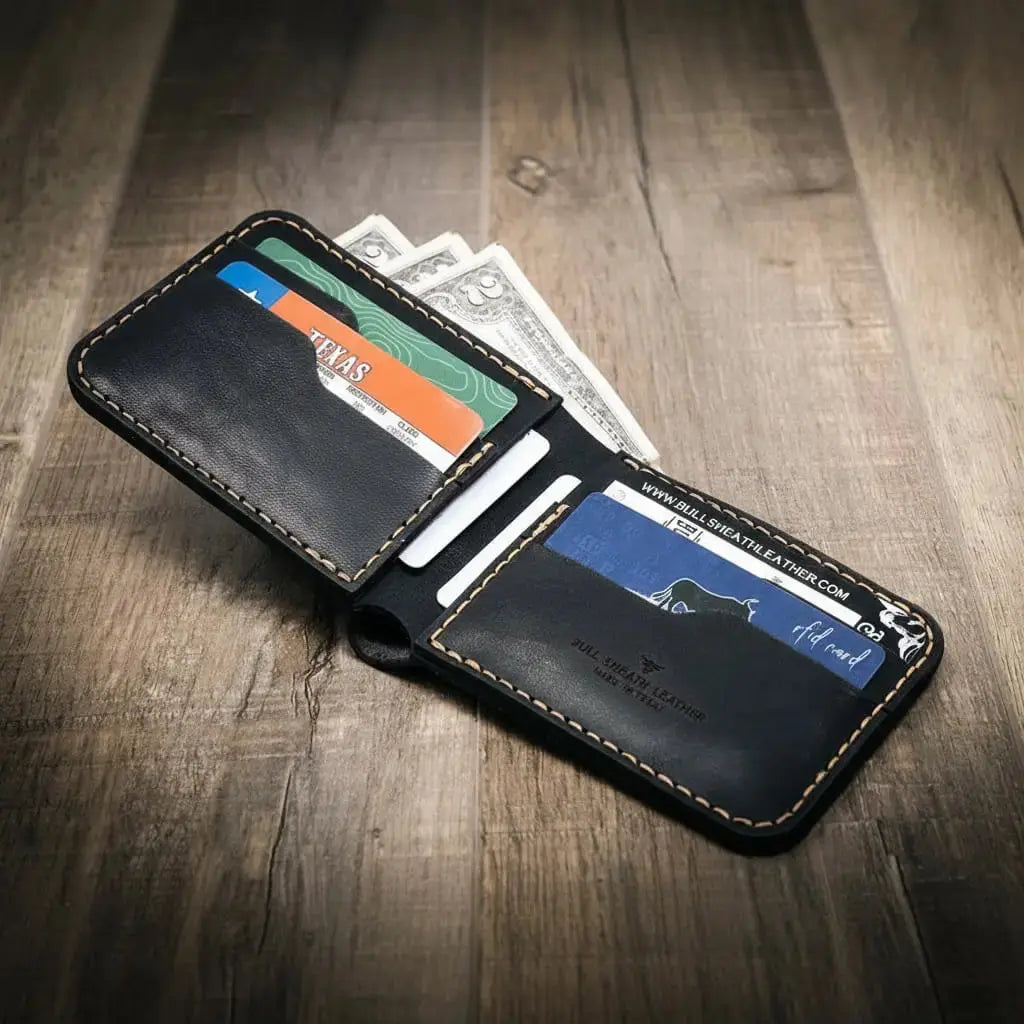 Rio Grande Bifold Wallet by Bull Sheath Leather, handmade leather goods detail photo 16