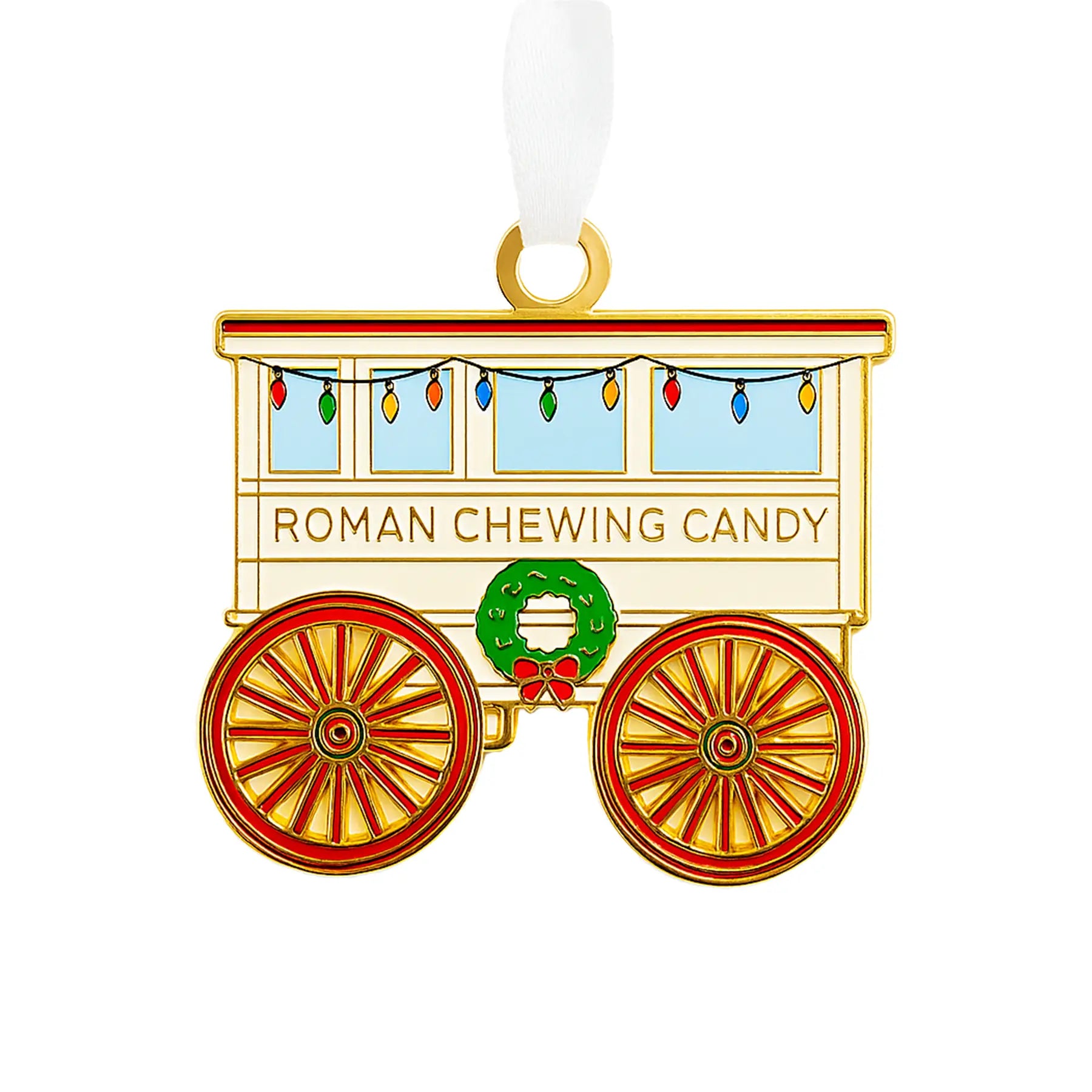 Roman Candy Cart Enamel Ornament by Nola Tawk, Southern food gift main product photo