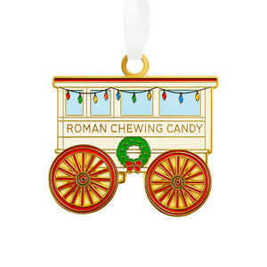 Roman Candy Cart Enamel Ornament by Nola Tawk, Southern food gift main product photo