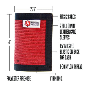 Rookie Wallet - Firehose Edition detail view by Recycled Firefighter