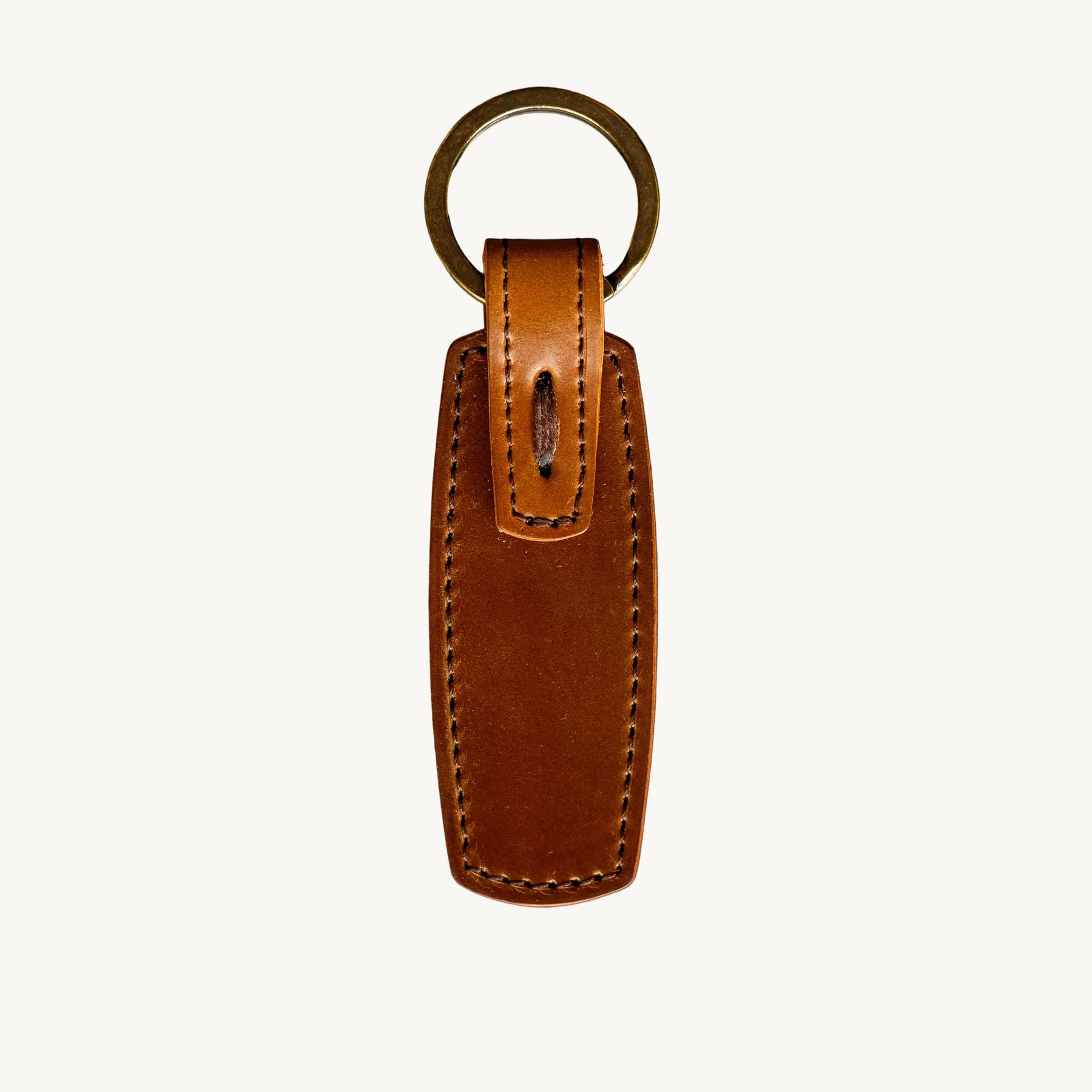 Rover Key Ring - Bourbon Horween Shell Cordovan by Loyal Stricklin, handmade jewelry main product photo