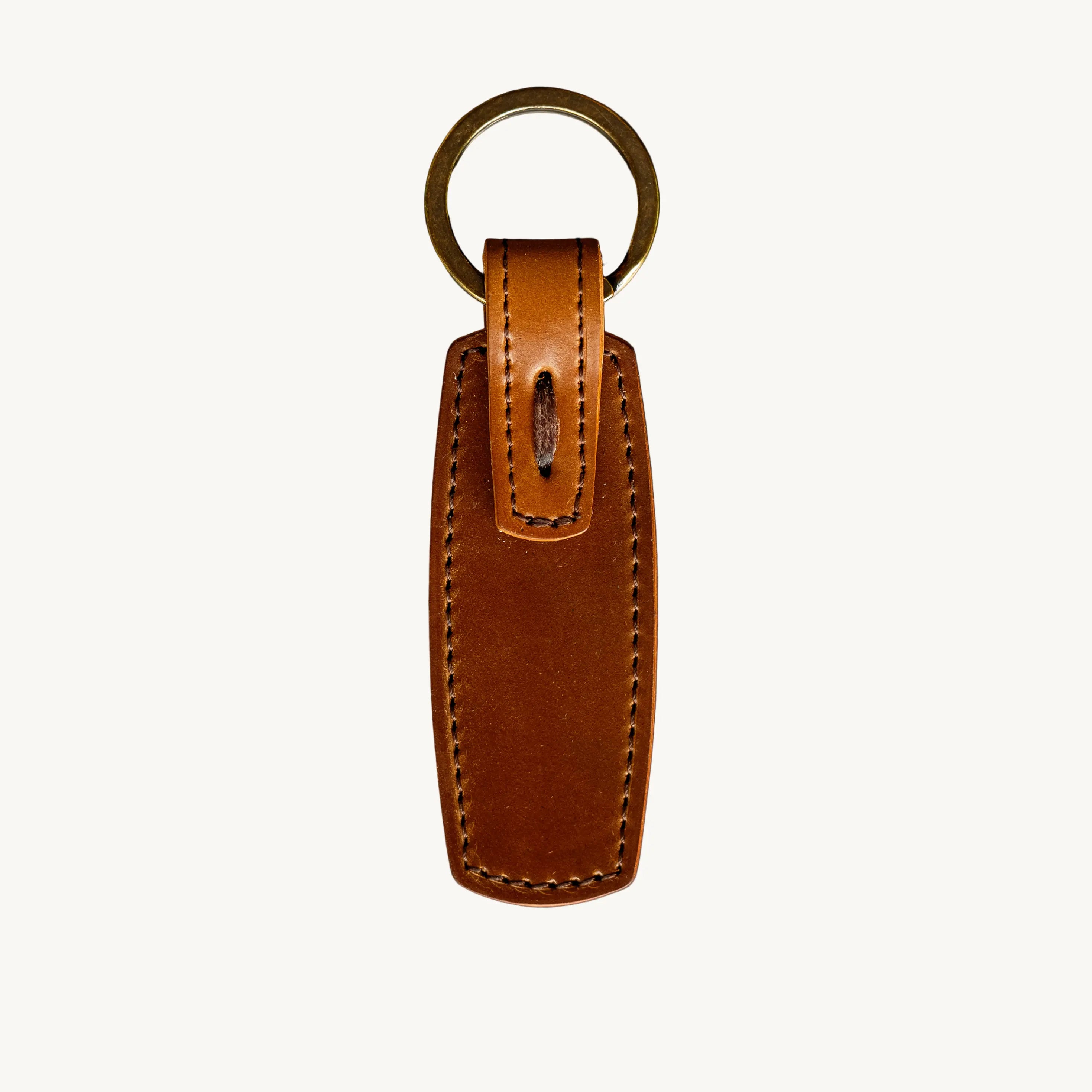 Rover Key Ring - Bourbon Horween Shell Cordovan by Loyal Stricklin, handmade jewelry main product photo