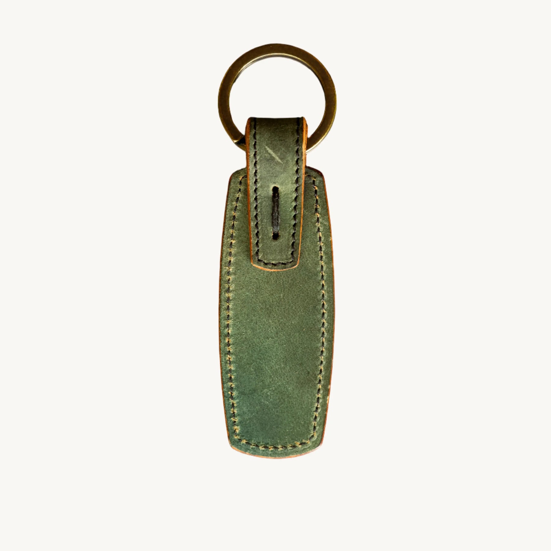 Rover Key Ring - Reverse Black Horween Shell Cordovan by Loyal Stricklin, handmade jewelry main product photo