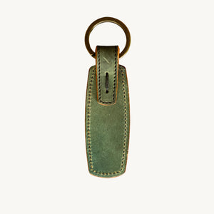 Rover Key Ring - Reverse Black Horween Shell Cordovan by Loyal Stricklin, handmade jewelry main product photo