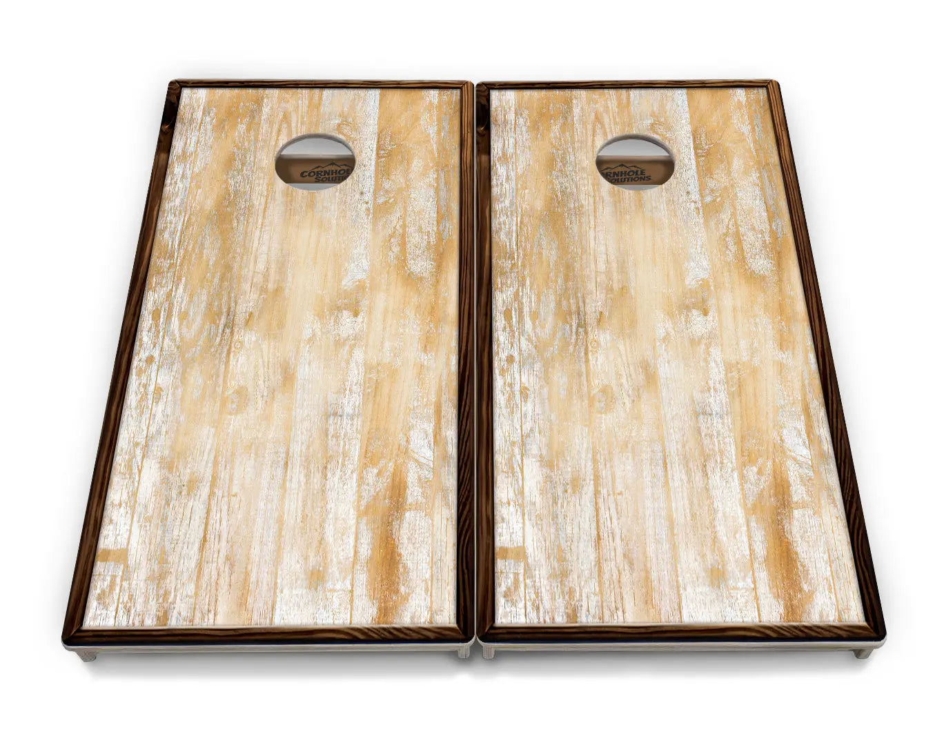 Rustic Frame Wood Cornhole Boards - Professional Tournament Series by Cornhole Solutions, custom cornhole board detail photo 3