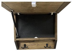 Rustic Mountain Welcome Wall-Mounted Gun Cabinet – Concealed Lockable Storage for Your Home by Bellewood Designs, security safes detail photo 5