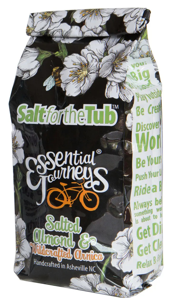 Salted Almond & Arnica Bath Salts 16 Oz. Or 32 Oz. by Essential Journeys, Southern food gift main product photo
