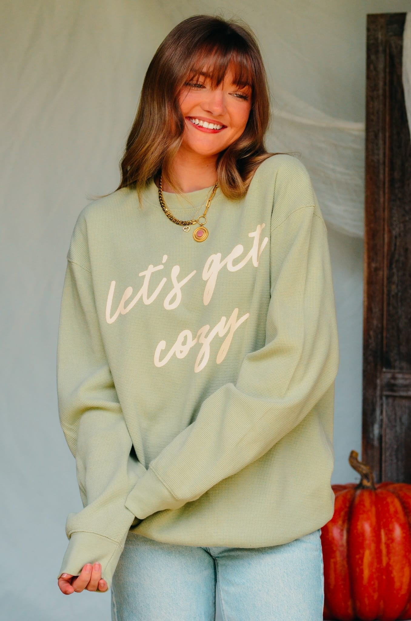 Let’s Get Cozy Waffle knit sweater