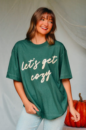 Let's Get Cozy Boxy Tee