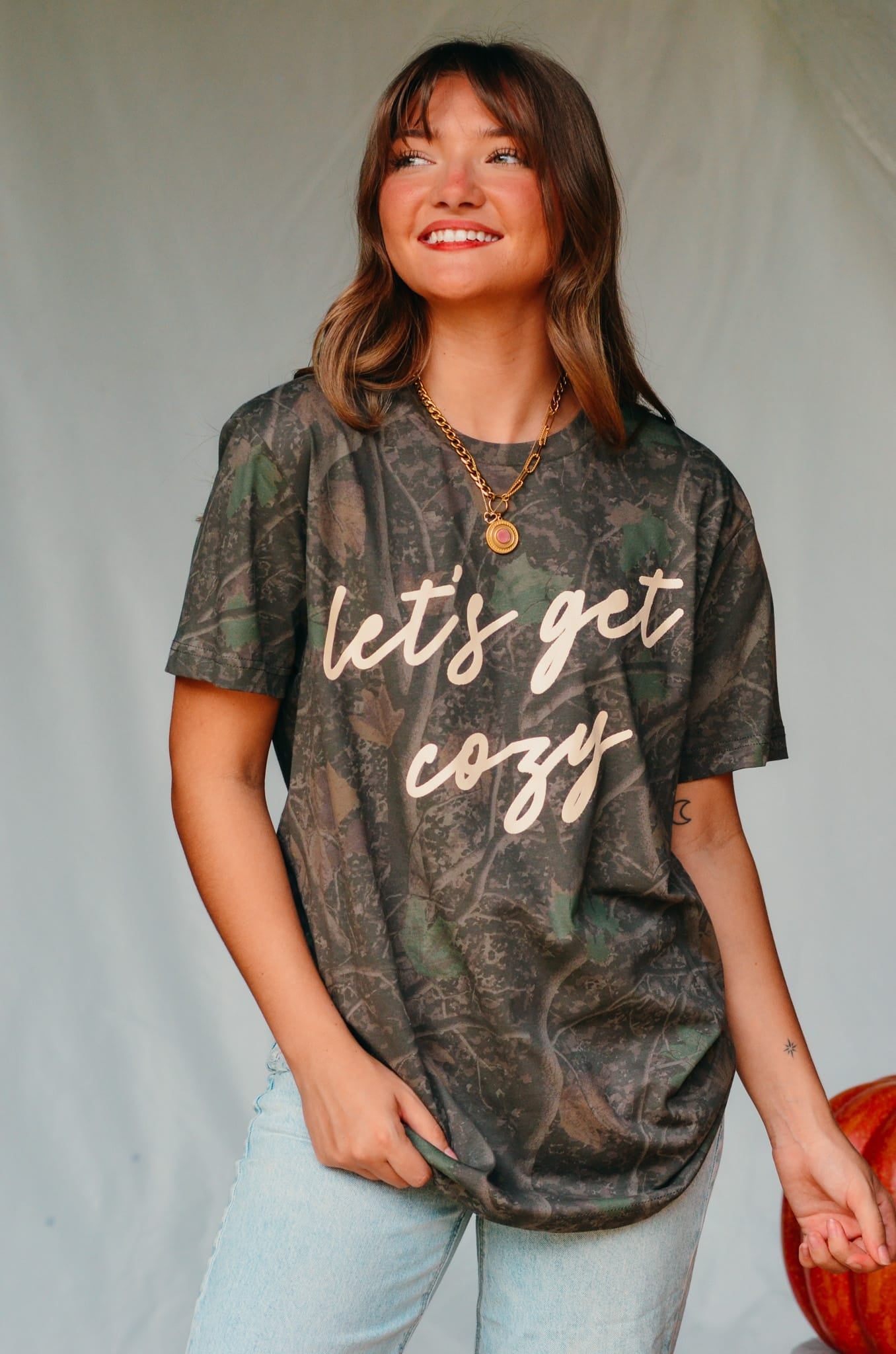 Let’s Get Cozy Dark Camo Shortsleeve