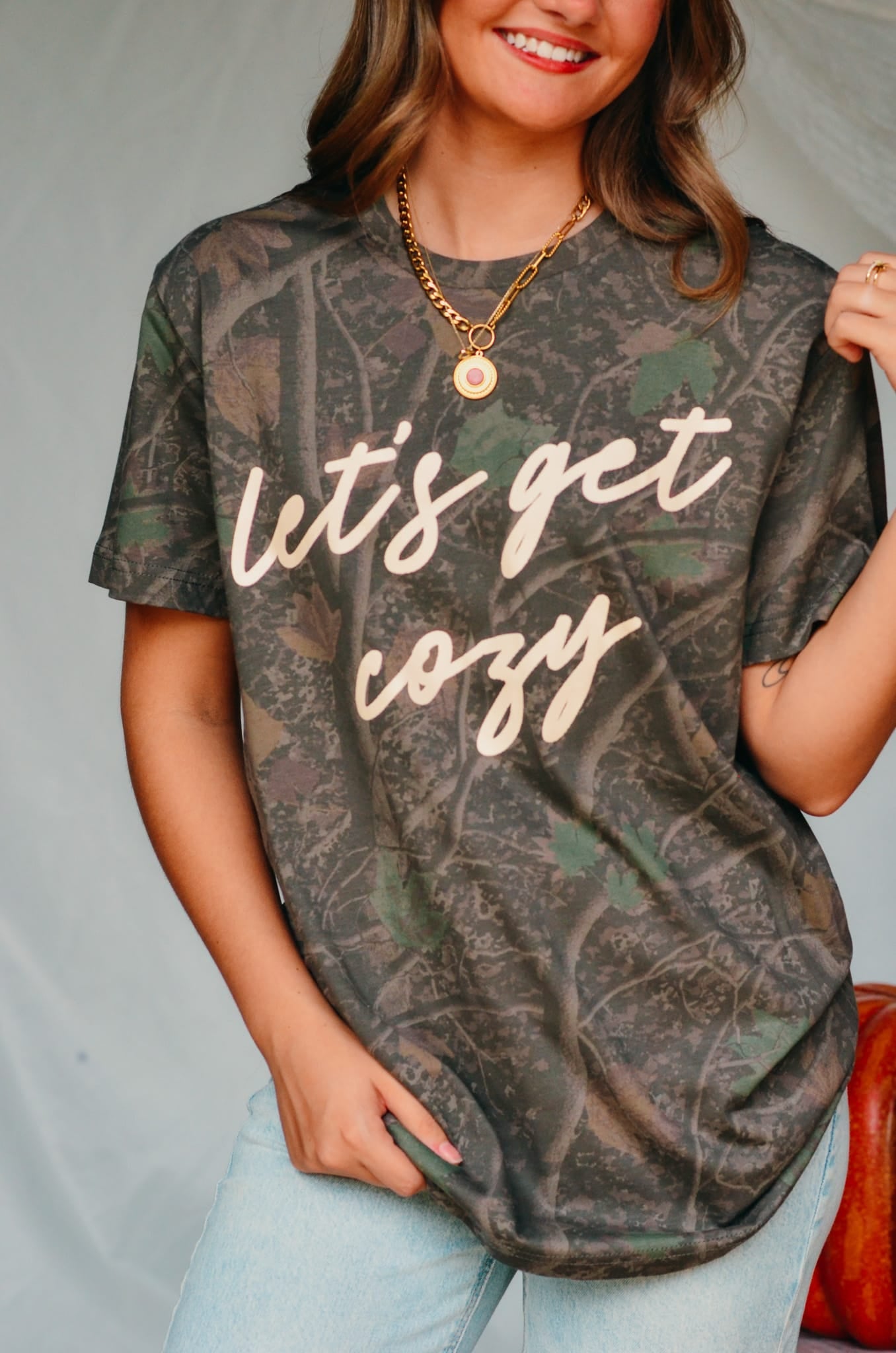 Let’s Get Cozy Dark Camo Shortsleeve
