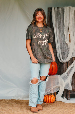 Let’s Get Cozy Dark Camo Shortsleeve