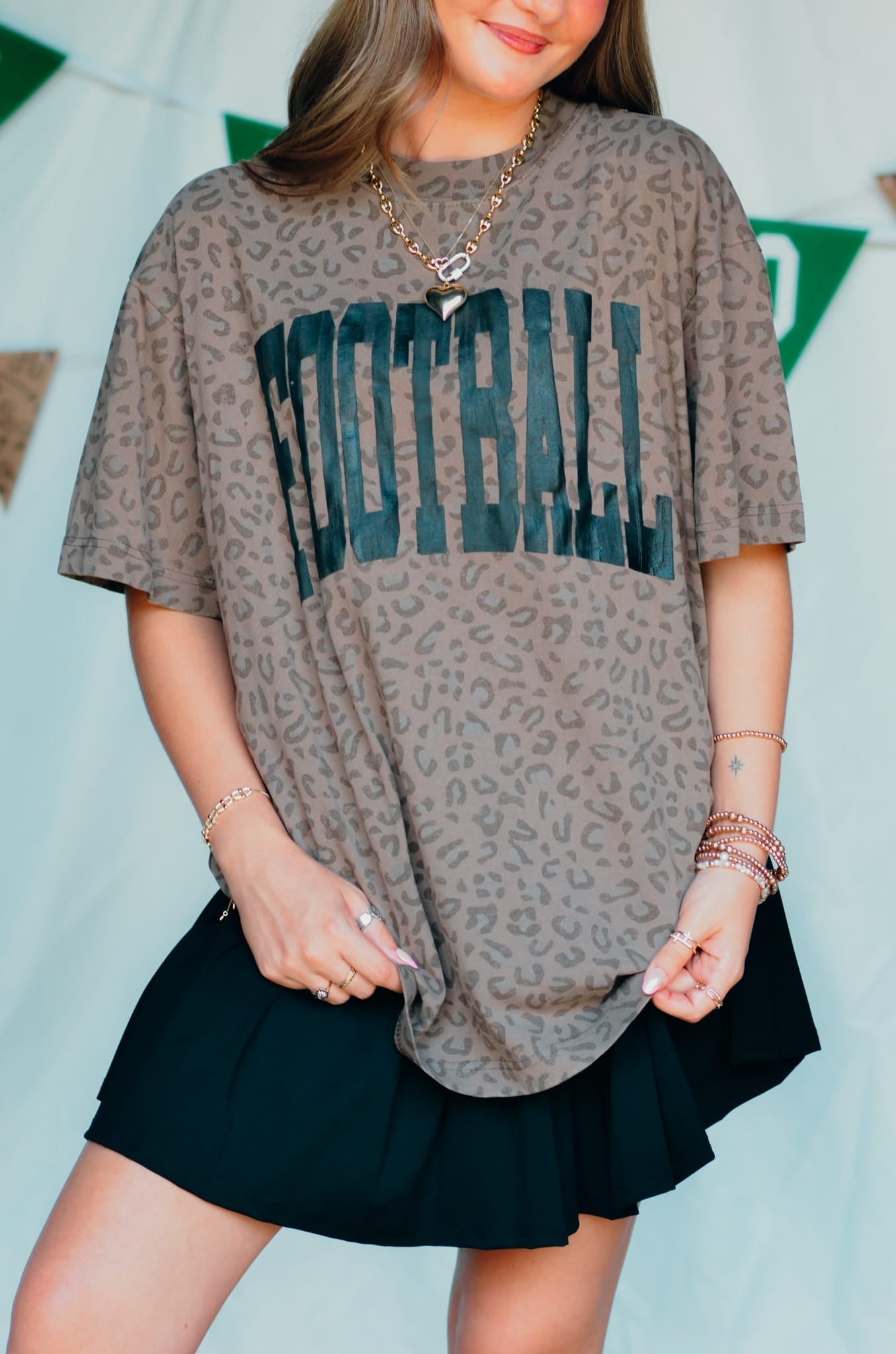 Football Brown Leopard Tee by Southern Bliss Company
