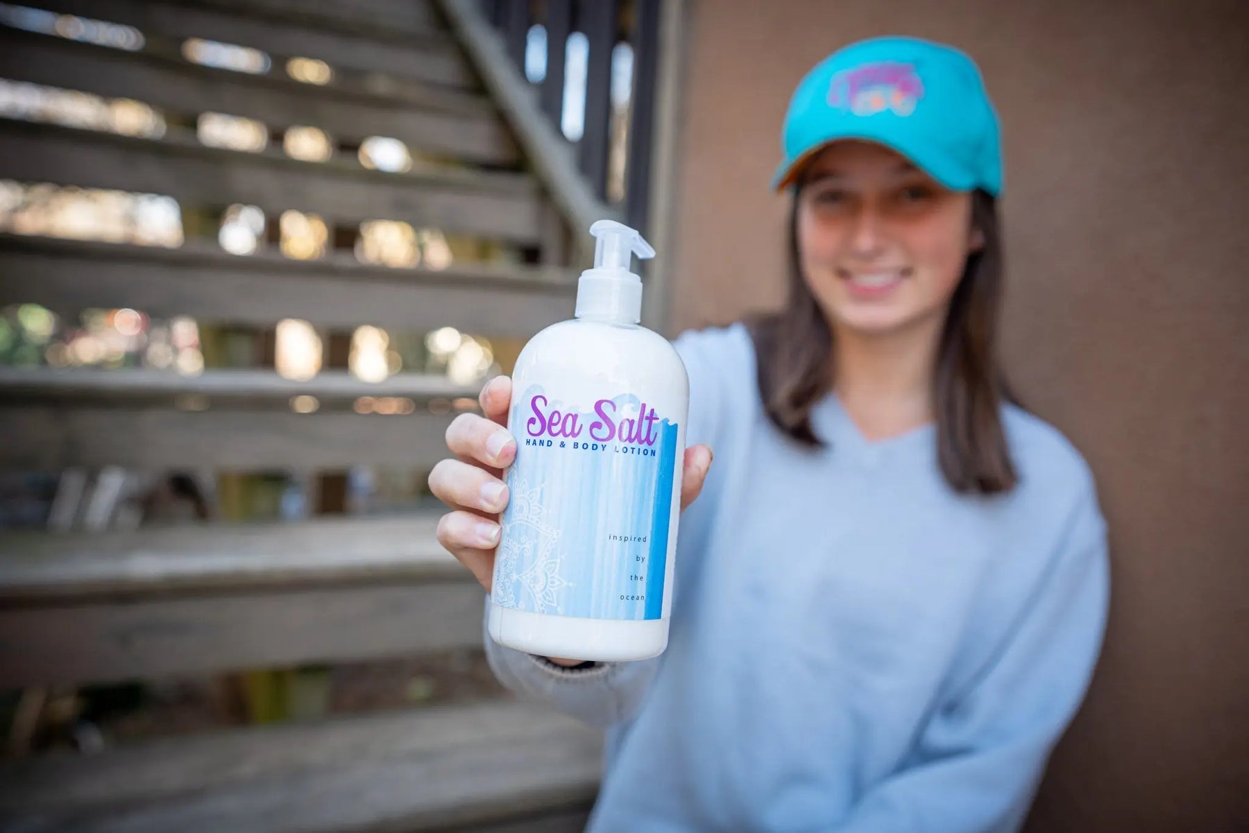 SEA SALT HAND & BODY LOTION 16 oz or 2 oz by Essential Journeys, Southern food gift detail photo 3