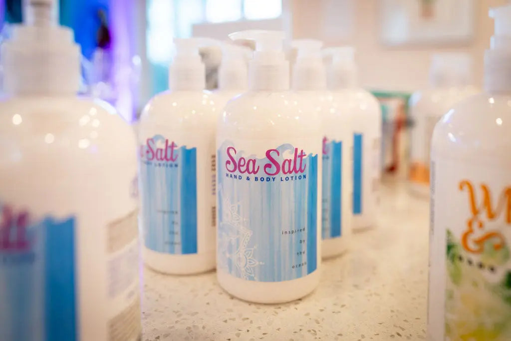 SEA SALT HAND & BODY LOTION 16 oz or 2 oz by Essential Journeys, Southern food gift detail photo 4