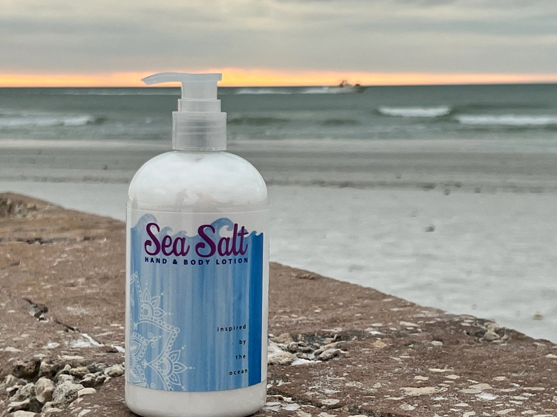 SEA SALT HAND & BODY LOTION 16 oz or 2 oz by Essential Journeys, Southern food gift detail photo 9