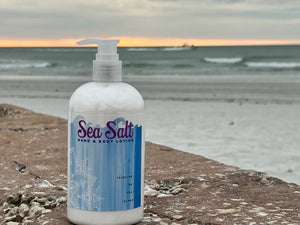 SEA SALT HAND & BODY LOTION 16 oz or 2 oz by Essential Journeys, Southern food gift detail photo 9