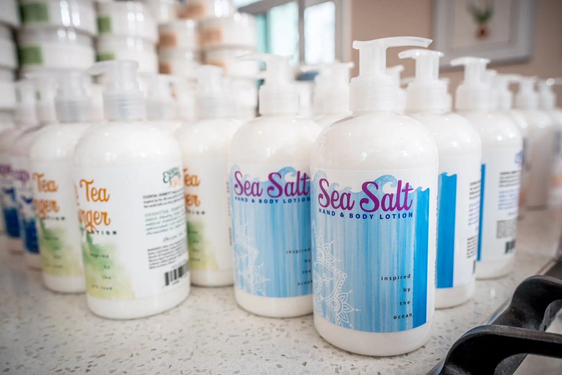 SEA SALT HAND & BODY LOTION 16 oz or 2 oz by Essential Journeys, Southern food gift detail photo 12