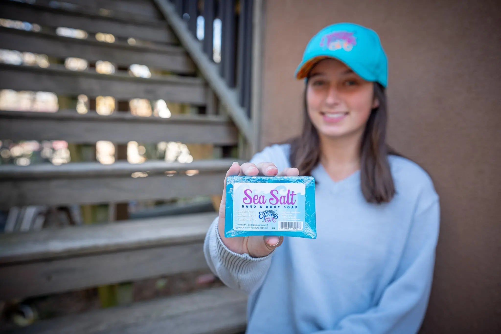 Sea Salt Soap Slice 5.5 Oz. by Essential Journeys, Southern food gift detail photo 2