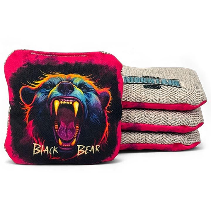 Smoky Mountain Bag Co – PRO Cornhole Bags - Set of 4 - Black Bear Series