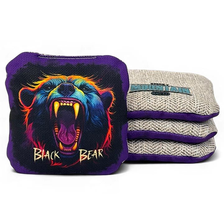 Smoky Mountain Bag Co – PRO Cornhole Bags - Set of 4 - Black Bear Series