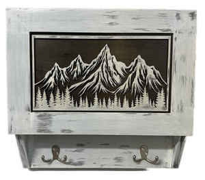 Hidden Gun Safe Coat Rack Snow Mountain Wall Decoration Concealed Shelf Firearm Cabinet by Bellewood Designs, Southern home decor detail photo 10