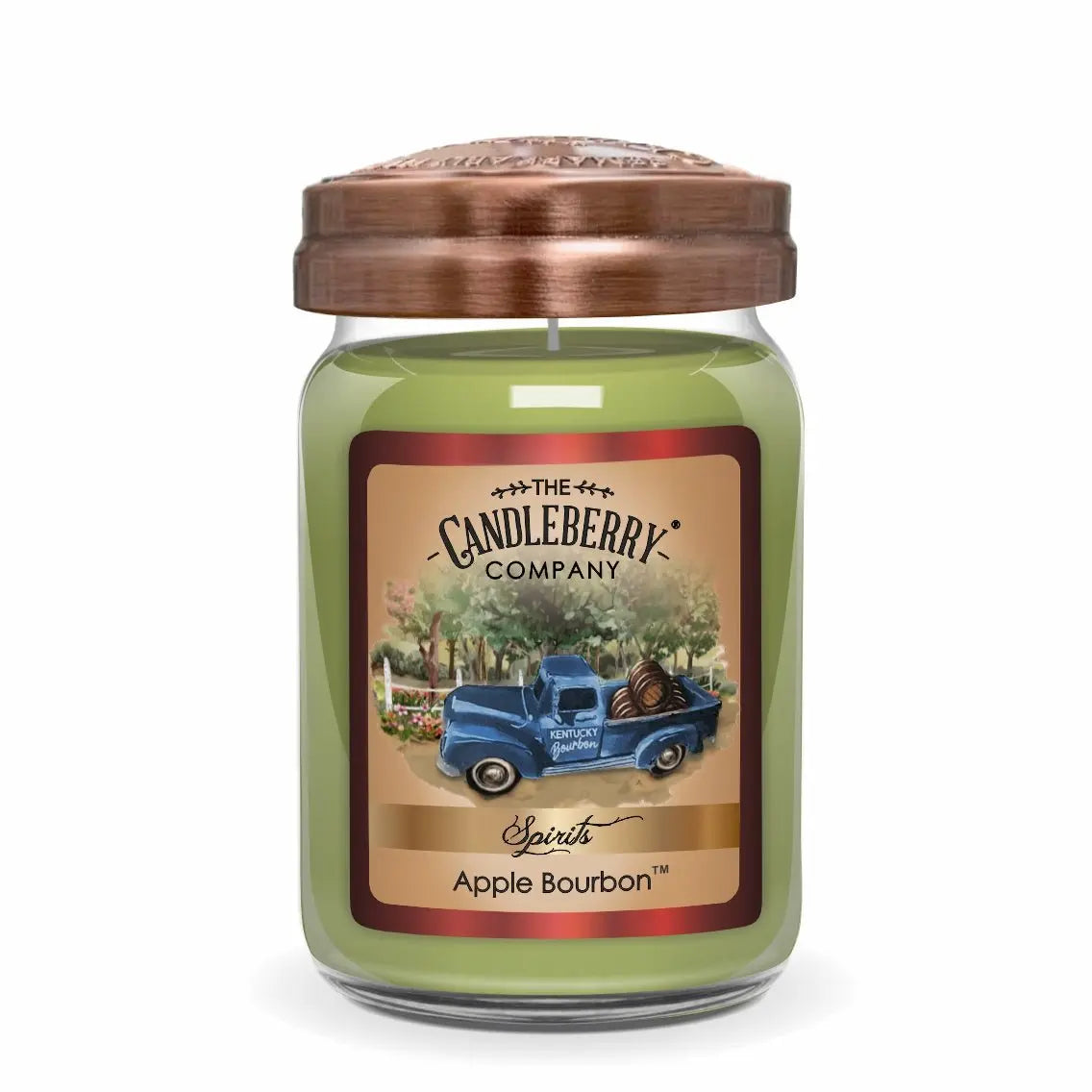 SPIRITS - Apple Bourbon™, Large Jar Candle (Collective) by The Candleberry® Candle Company, scented candle main product photo
