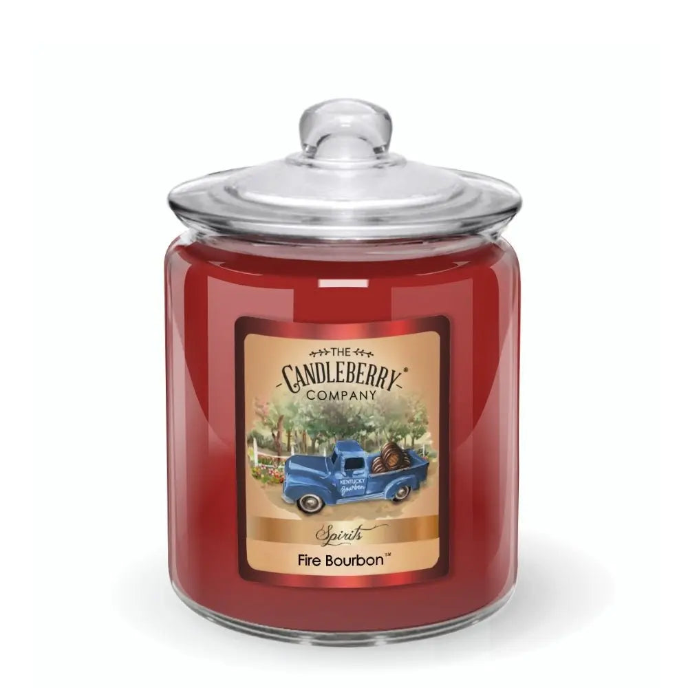 SPIRITS - Fire Bourbon™, 3 - Wick, Candy Jar Candle (Collective) by The Candleberry® Candle Company, Southern food gift main product photo